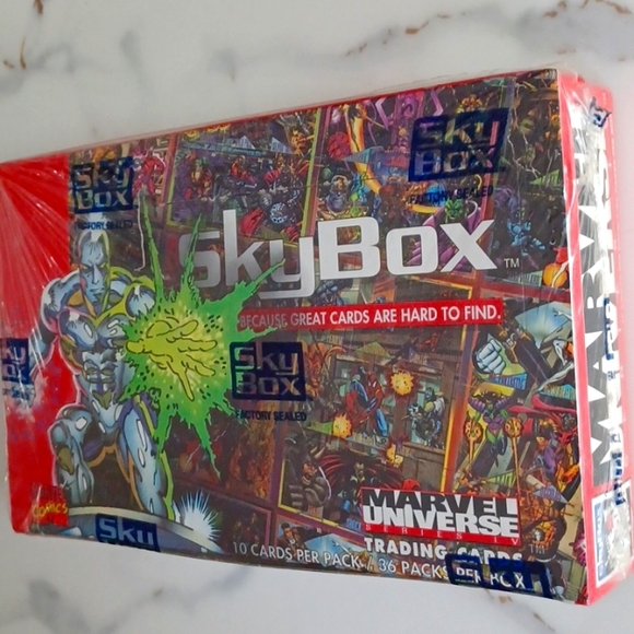 1993 Skybox Marvel Universe Series IV 4 Card Set Wax Pack Box FACTORY SEALED - Picture 6 of 6